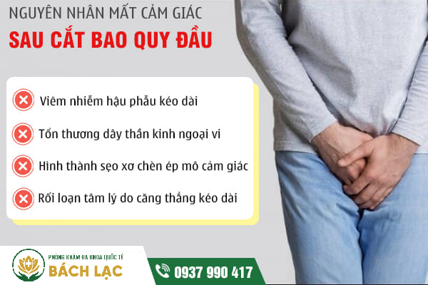 Vì sao mất cảm giác sau khi cắt bao quy đầu?
