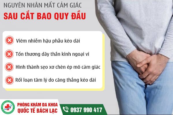 Mất cảm giác sau khi cắt bao quy đầu - Nguyên nhân do đâu?