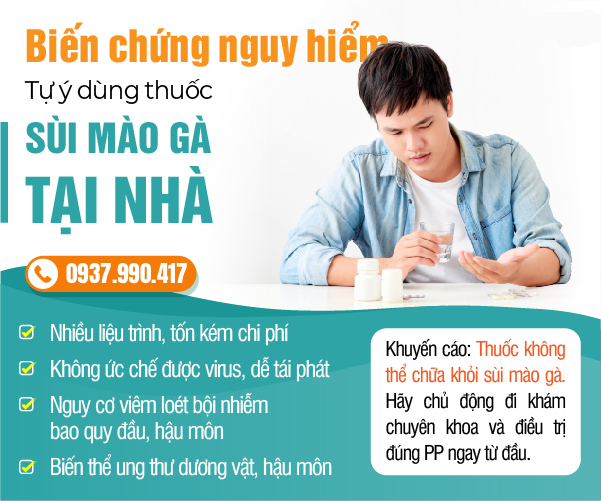 Cẩn thận với biến chứng khi tự ý chữa sùi mào gà tại nhà