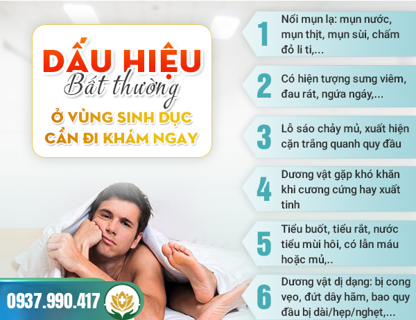 Một số dấu hiệu bất thường ở vùng kín nam giới cần chú ý