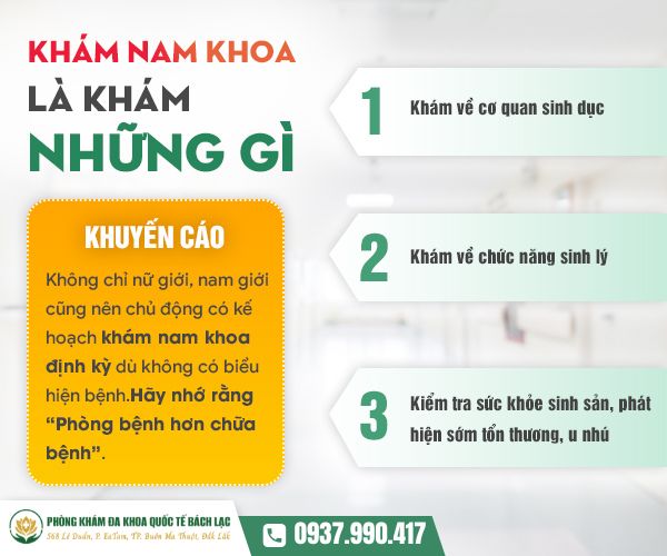 Khám nam khoa cần khám những gì? – Các hạng mục nam khoa cần thực hiện