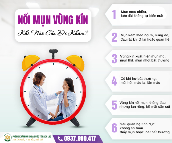 Khi nào chị em cần đi khám vùng kín nổi mụn?