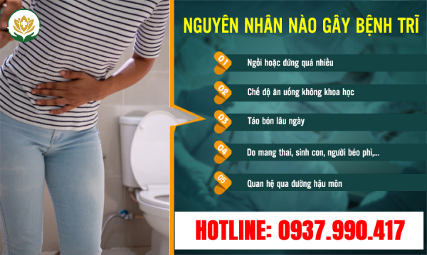 Nguyên nhân đi kèm với dấu hiệu bệnh trĩ