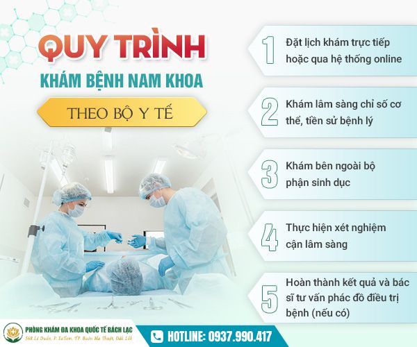 Quy trình khám nam khoa chẩn theo bộ y tế
