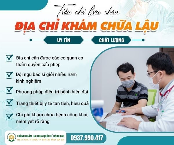 Tiêu chí đánh giá địa chỉ xét nghiệm lậu ở Đắk Lắk uy tín