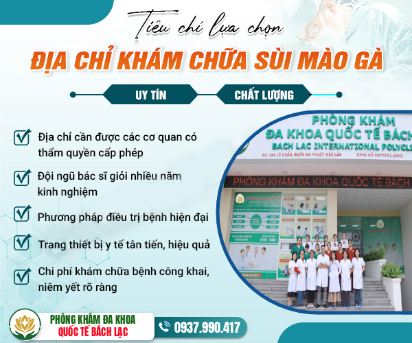 5 Tiêu chí lựa chọn địa chỉ khám sùi mào gà ở Buôn Ma Thuột