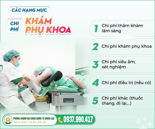 Các yếu tố làm ảnh hưởng đến chi phí khám phụ khoa ở Đắk Lắk