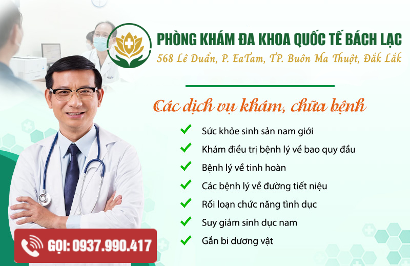 Các dịch vụ khám nam khoa