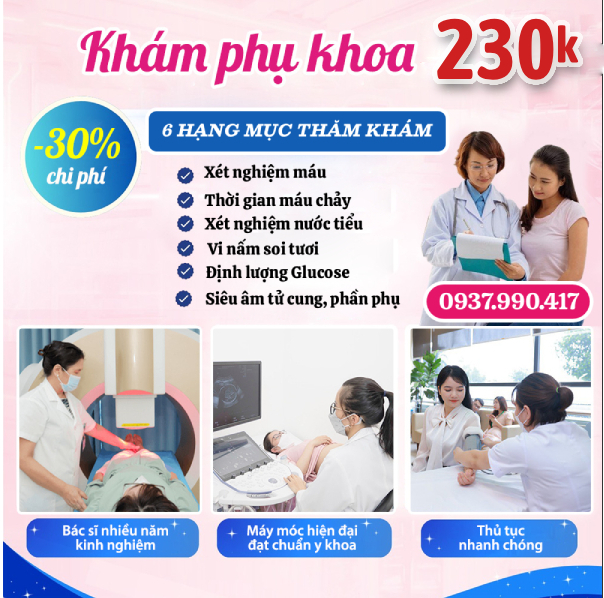 gói khám phụ khoa 230k