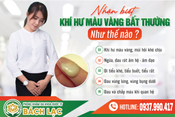 Dấu hiệu đi kèm khi bị khí hư màu vàng